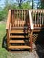 Pressure treated steps after cleaning