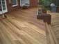 Pressure Treated Wood Deck Cleaned and Partially Sealed with Cedar Tinted Sealer